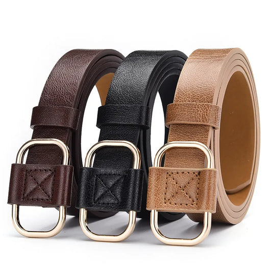 New Designer PU Leather Belts Luxury Trendy Retro Style