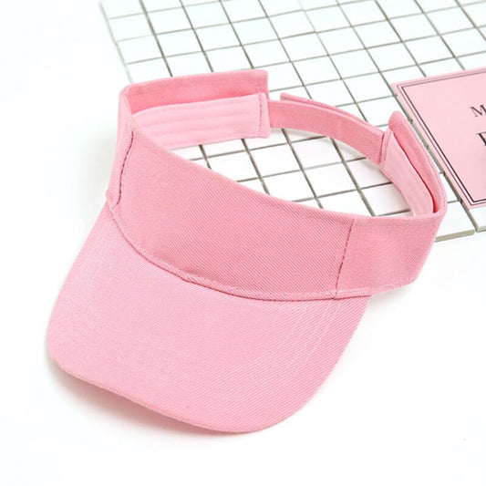 Summer Breathable Air Sun Hat Adjustable Visor, UV Protection, Top Empty Solid Design