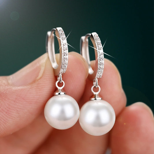 Genuine Natural Freshwater Pearl Earrings 925 Sterling Silver Pearl Jewelry for Women