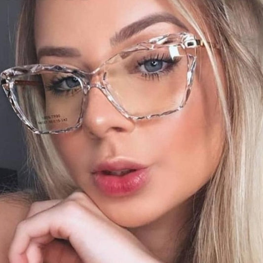 Cat Eye Glasses Frame for Women Fashionable Square Eyewear